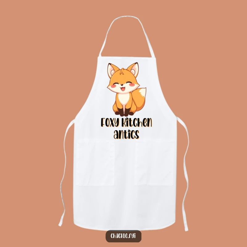 Funny Fox Giggling Apron: Cook with Playful Charm