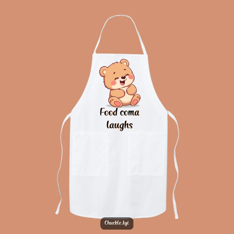 Funny Bear Cub Giggling Apron - Hilarious Belly Laugh Kitchen Gift