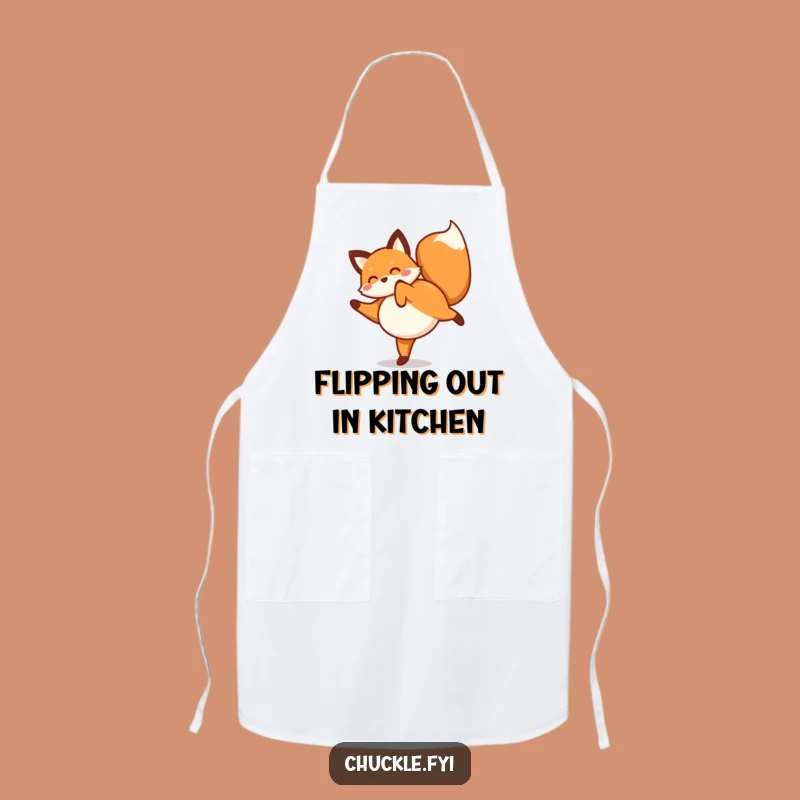 Funny Fox Cartwheel Apron: Cook Up Some Laughs in the Kitchen
