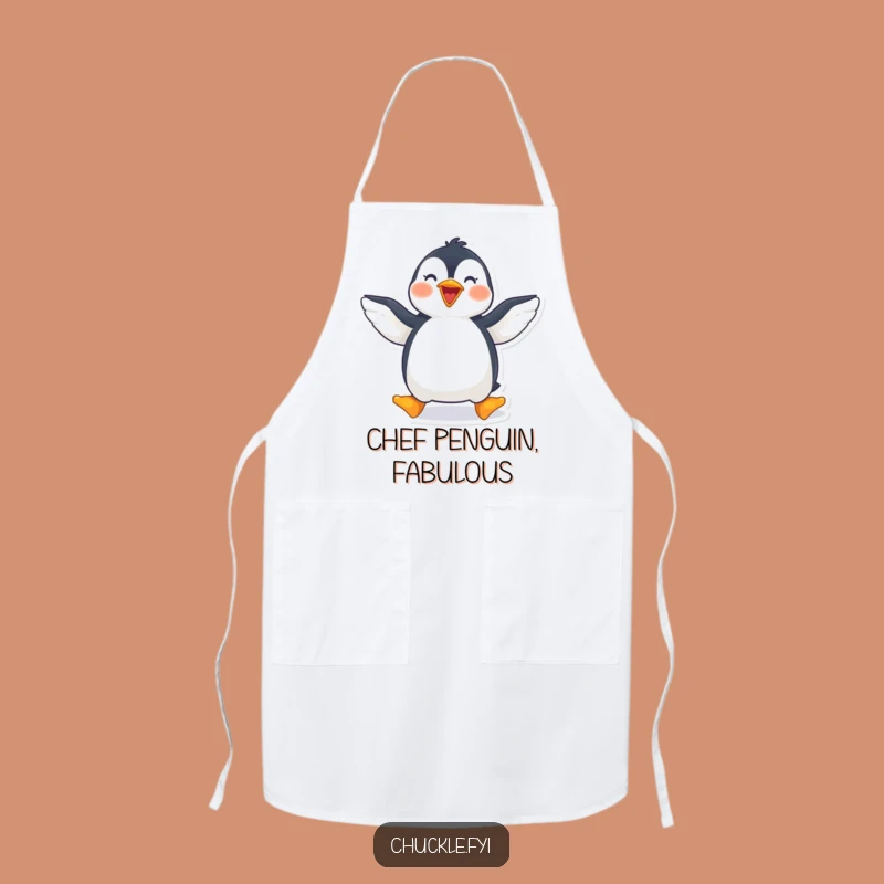 Funny Penguin Apron: Chef's Hilarious Cartoon Kitchen Wear