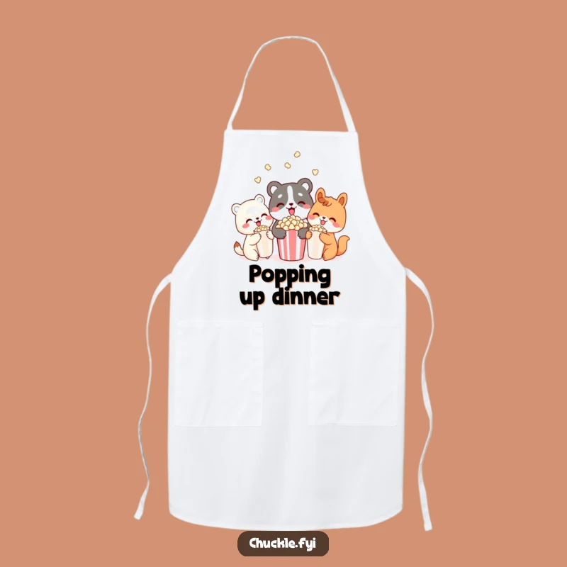 Funny Popcorn Pals Animal Apron: Cook and Share with Delight, Ideal Gift
