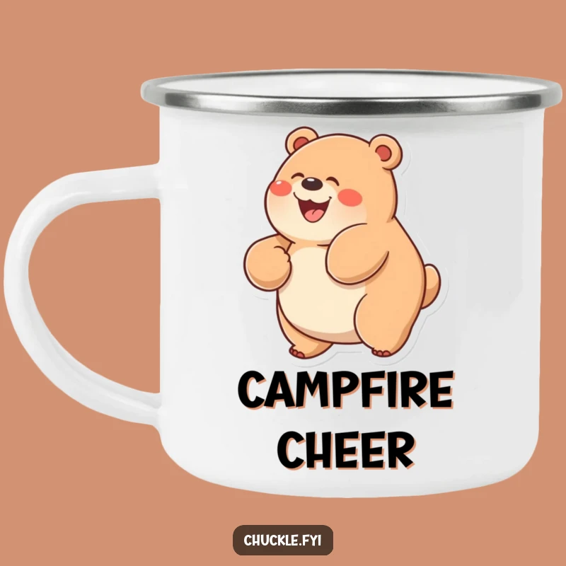 Funny Chubby Bear Camping Mug: Glee-Filled Rolling Bear Cup, Perfect Happy Gift