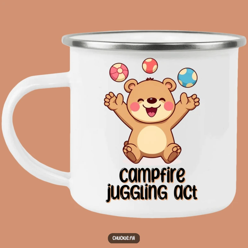 Funny Juggling Bear Camping Mug: Adventure Fueled by Cheerful Bear Fun