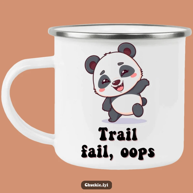 Funny Bumbling Panda Camping Mug: Your Goofy Companion for Outdoor Adventures