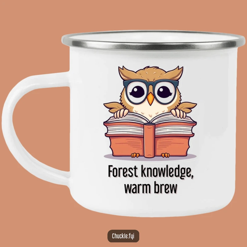 Funny Chuckling Owl Camping Mug: Adventure Fuel for Wise Storytellers