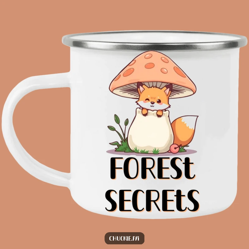 Funny Fox Camping Mug: Woodland Chuckles, Playful Peek, Ideal Funny Gift