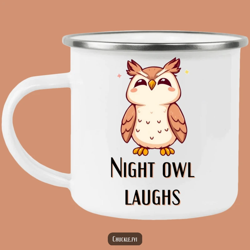 Funny Kawaii Owl Camping Mug, Enjoy Your Brews with Wise Joy Outdoors!