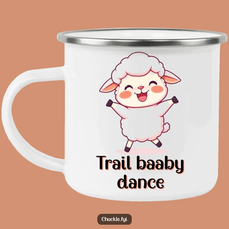 Funny Sheep Dance Camping Mug: Durable Cartoon Ewe Cup for Outdoor Fun
