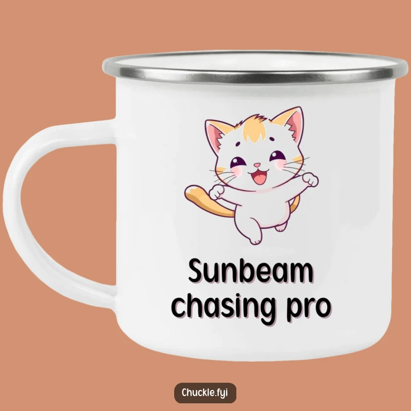 Funny Kitten Light Camping Mug: Outdoor Fun & Playfulness!
