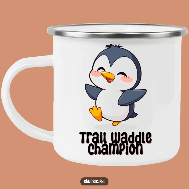 Funny Giggling Penguin Camping Mug - Adventure with Hilarious Penguin Style