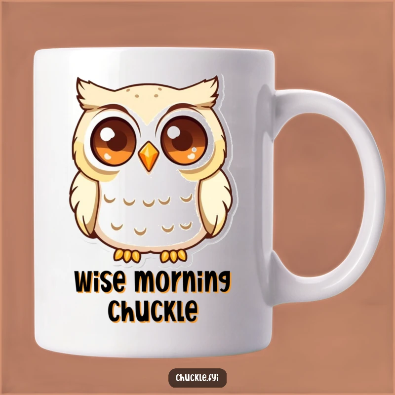 Funny Curious Owl Mug: Chuckling Owl, Perfect Wise and Funny Gift