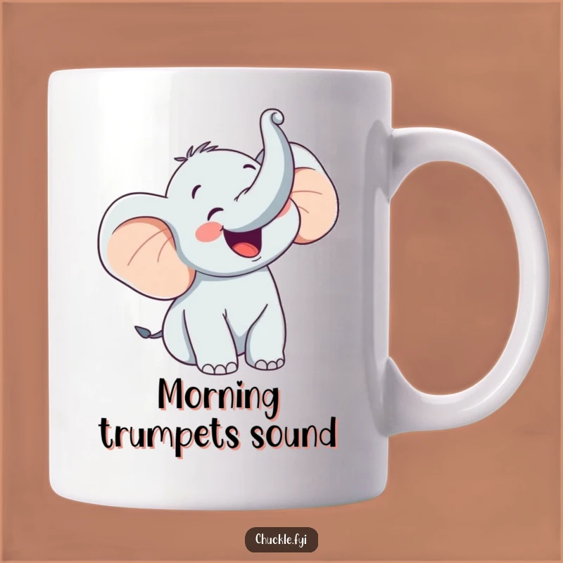 Funny Happy Elephant Trumpet Mug - Joyful Glee Gift!