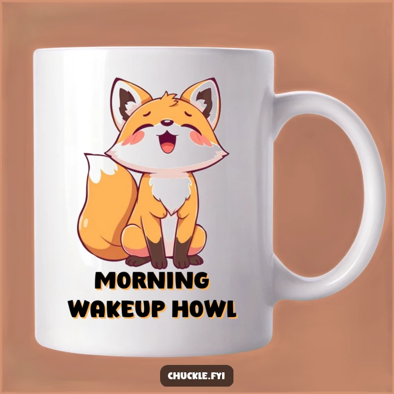 Funny Playful Fox Mug: Joyful Howling Fox, Perfect Unique Gift
