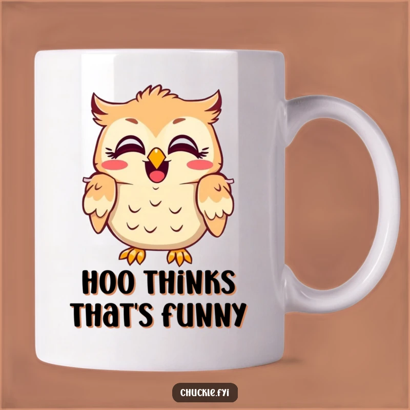 Funny Owl Laugh Mug - Amused Character, Hilarious Hooting Good Time, Perfect Jest Gift