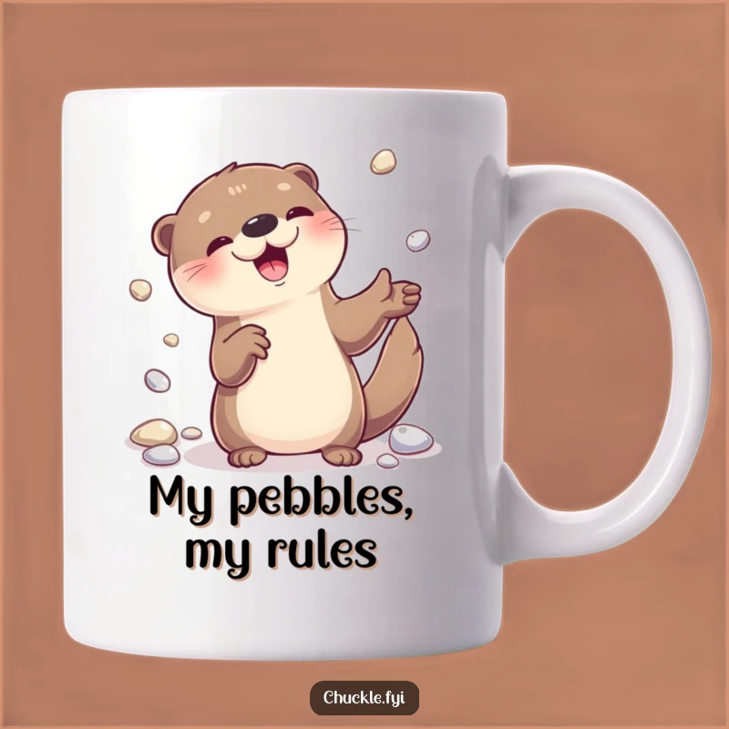 Funny Otter Juggling Pebbles Mug: A Delightful Gift for Otter Lovers