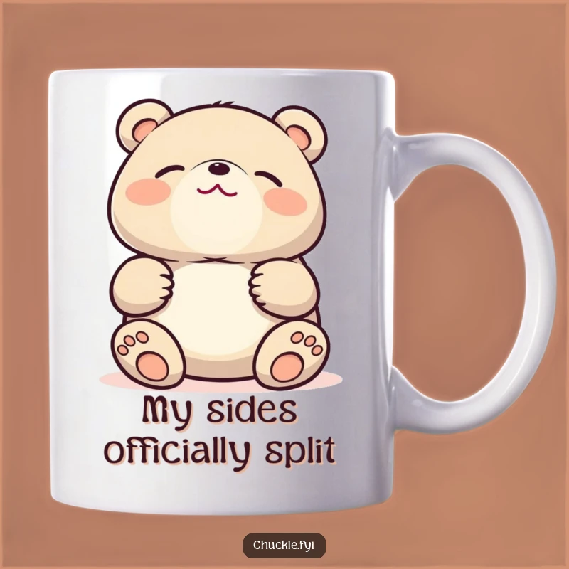Funny Kawaii Bear Laughing Mug, A Hilarious Gift for Your Giggliest Friend!