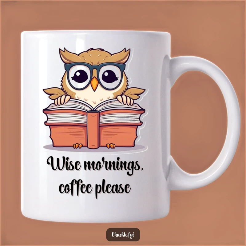 Funny Chuckling Owl Mug: Hilarious Book Lover Gift for Wise Coffee Drinkers