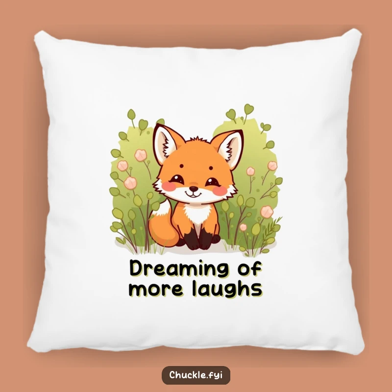 Funny Fox Cub Pillow: Cozy Chuckling Companion, Cute & Comfy Decor