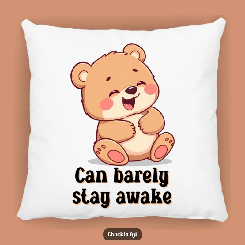 Funny Bear Cub Belly Laugh Pillow - Soft, Cozy, and Hilarious Comfort