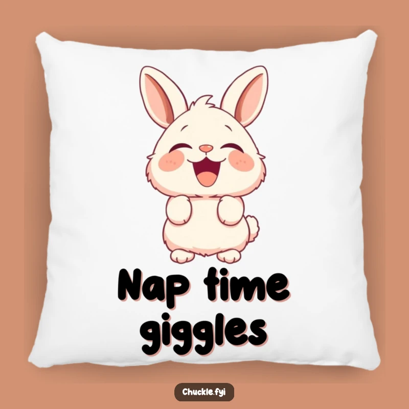Funny Fluffy Bunny Pillow: Cozy Laughing Rabbit Cushion, Ideal Funny Gift