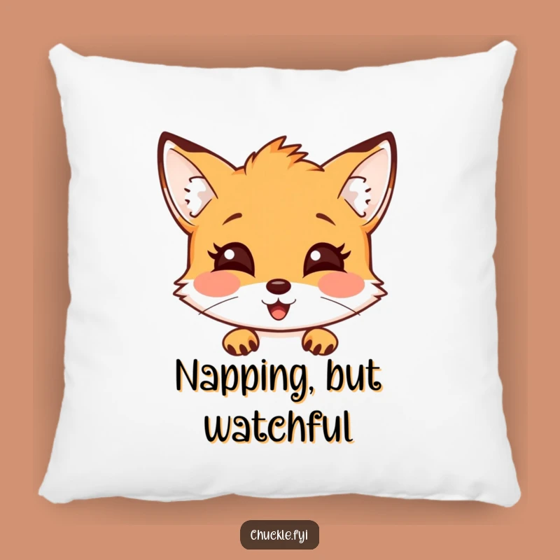 Funny Fox Pillow: Soft & Curious Cartoon Cushion Comfort