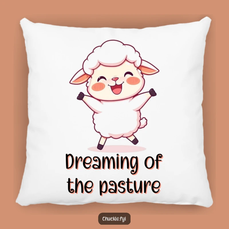 Funny Sheep Dance Pillow: Cozy Cartoon Ewe Cushion for Wobbly Comfort