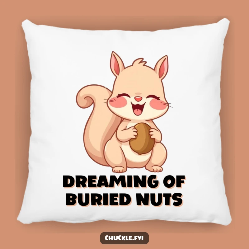 Funny Squirrel Pillow: Cozy Giggling Nut Comfort, Adorable Funny Gift for Relaxation