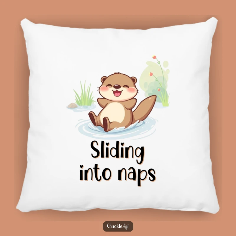 Soft Funny Joyful Otter Sliding Pillow: Cozy Fun and Glee, Perfect Funny Gift