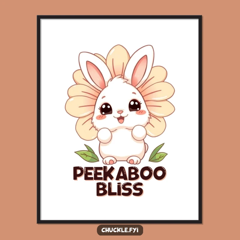 Funny Bunny Flower Digital Print: Instant Whimsy & Charm!