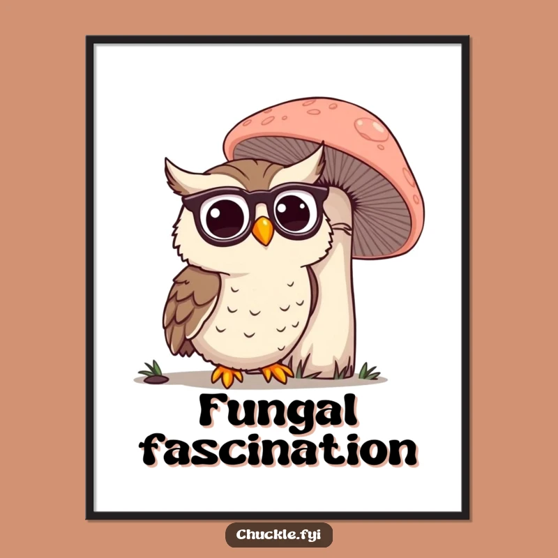 Funny Owl Spectacles Digital Art: Wise Discovery, Instant Funny Gift Download