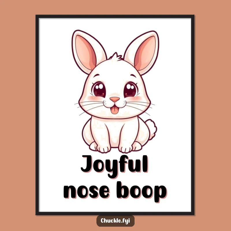 Funny Rabbit Nose Bopping Digital Art - Instant Joyful Wall Decor