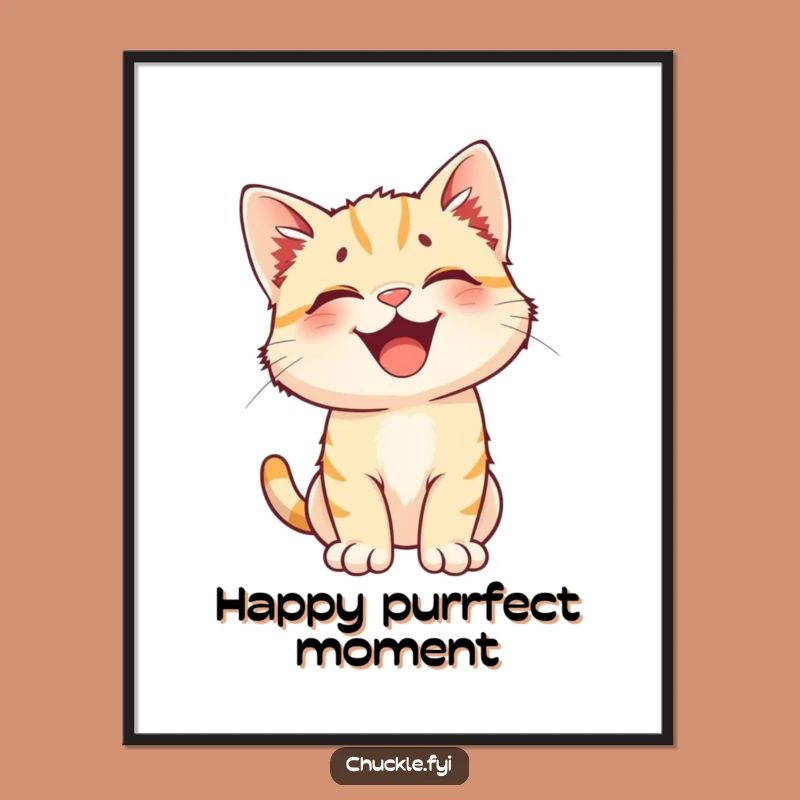 Funny Kitten Laugh Digital Art - High-Res Perked Ears, Happy Cat, Instant Funny Gift