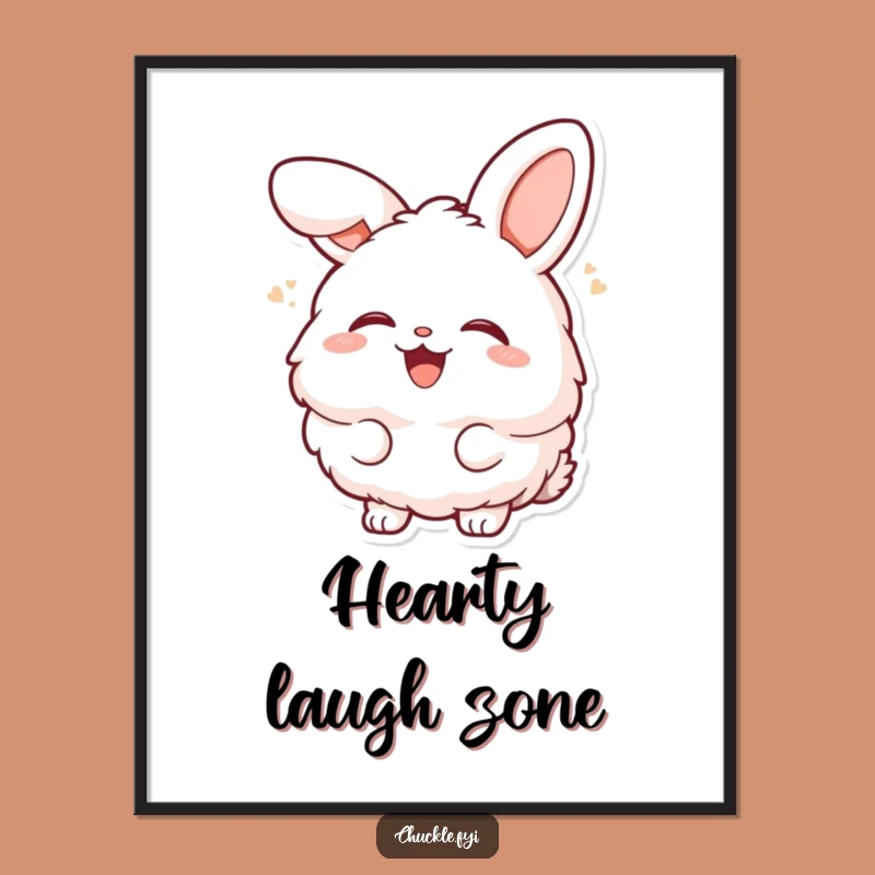 Funny Bunny Laugh Digital Art - Whimsical Amused Print