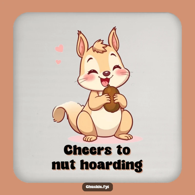 Funny Squirrel Nutty Coaster - Mischievous Chatter Drink Protector