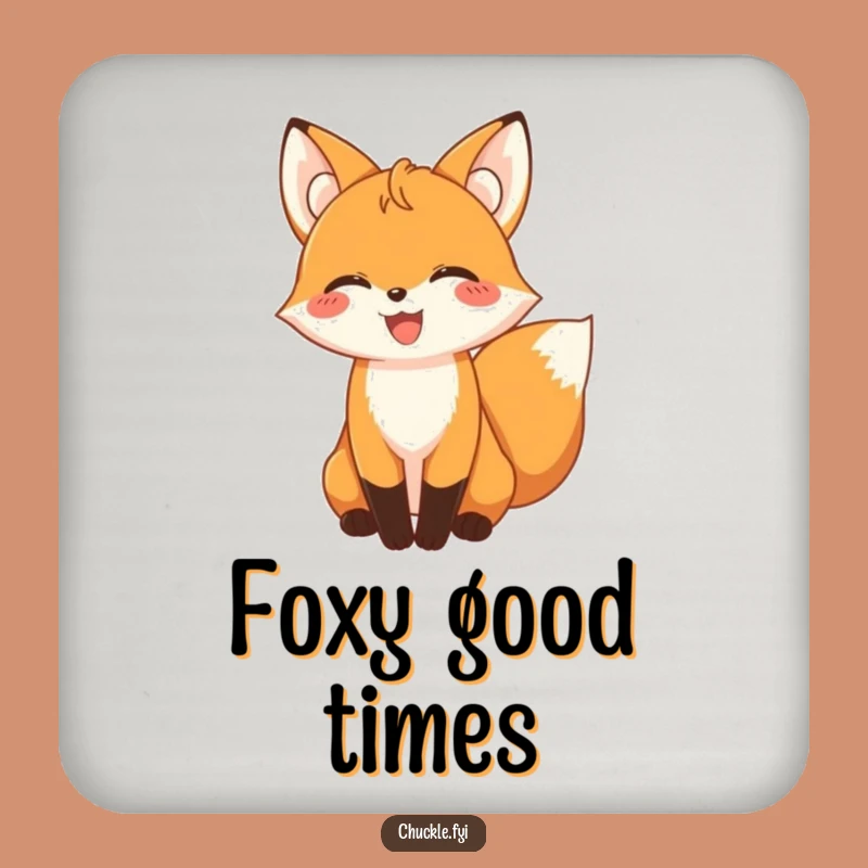 Funny Fox Giggling Drink Coaster: Protect Surfaces with Playful Charm