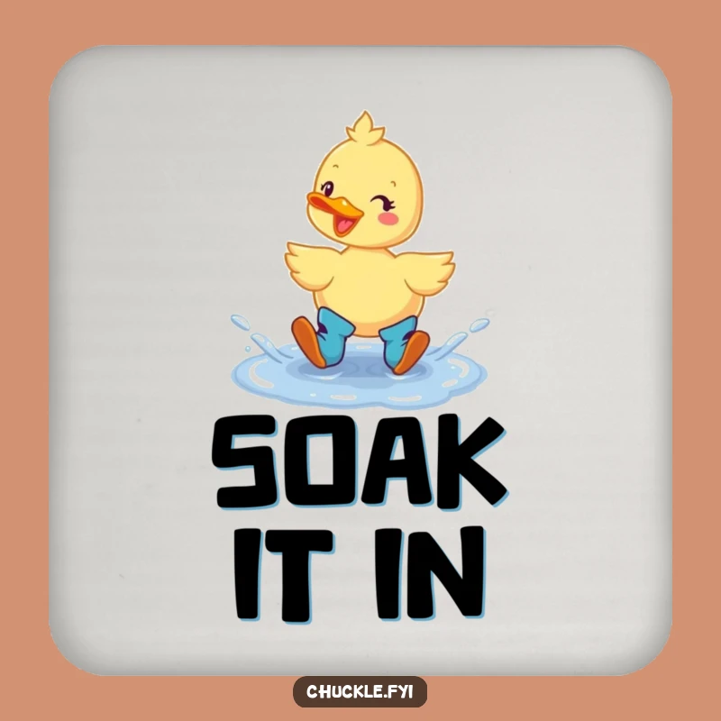 Funny Duck Boots Coaster: Cheerful Puddle Protection, Unique Funny Gift