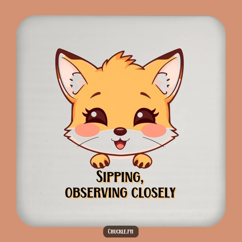 Funny Fox Drink Coaster: Protect Surfaces with Clever Charm