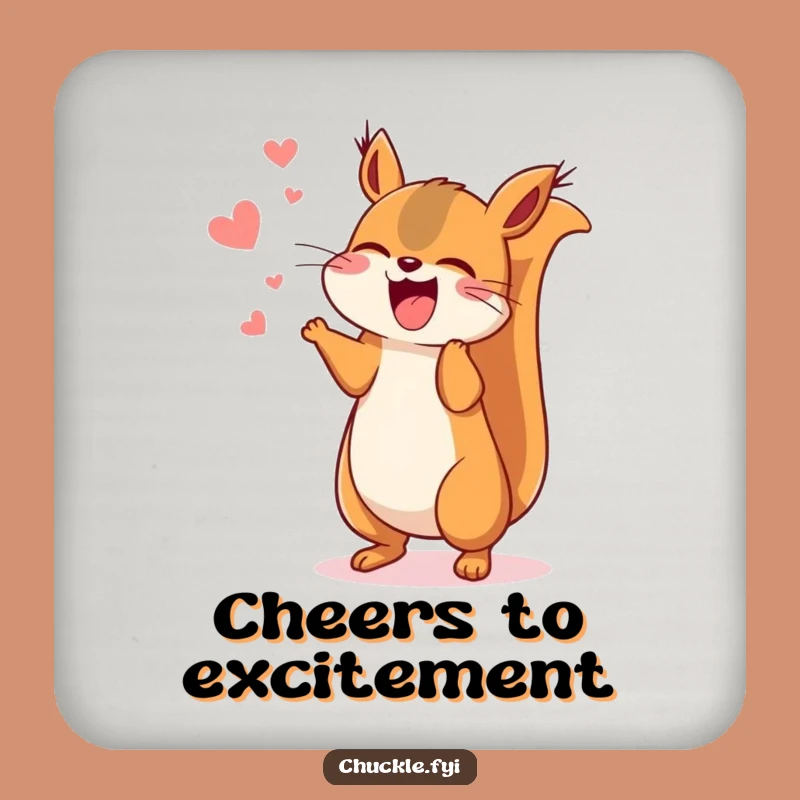 Funny Kawaii Squirrel Coaster Set, Protect Surfaces with Playful Energy!