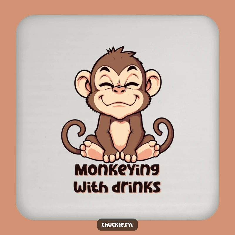 Funny Monkey Grimace Drink Coaster: Protect Surfaces with Playful Charm