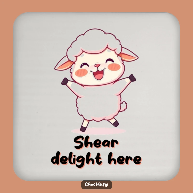 Funny Sheep Dance Drink Coaster: Cartoon Ewe Protector for Joyful Tables