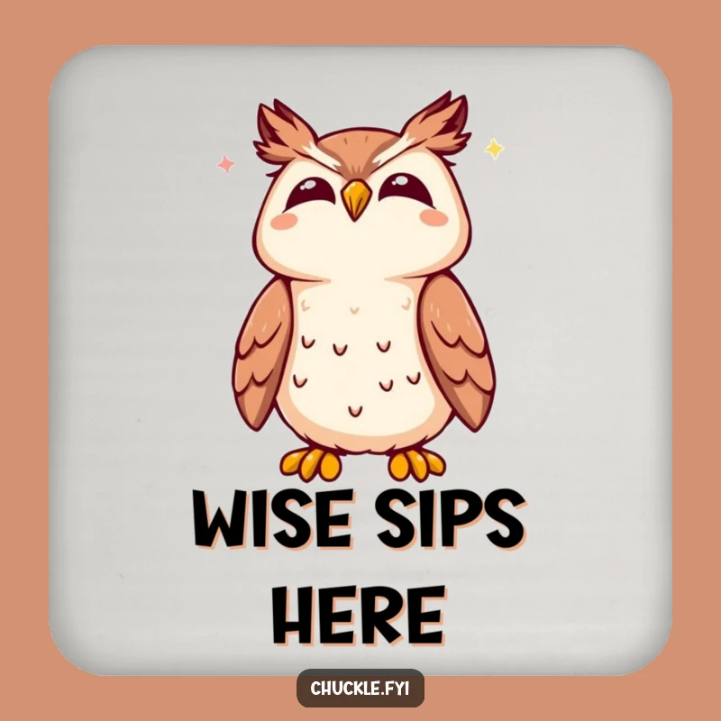Funny Kawaii Owl Coaster Set, Protect Surfaces with Wise Amusement!