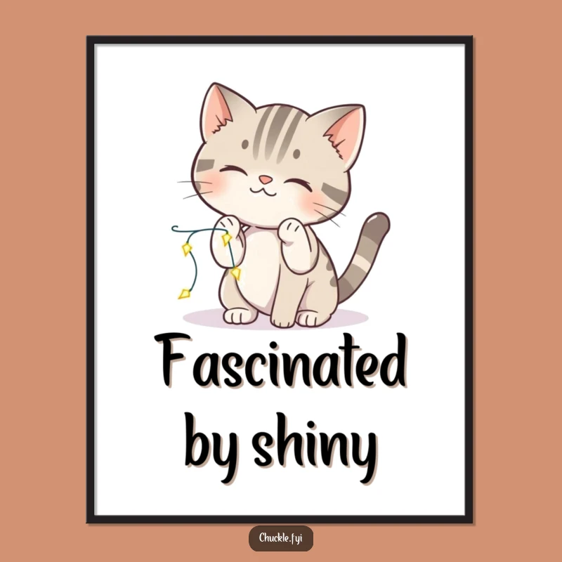 Funny Cat Lights Poster: Brighten Your Walls with Whimsical Art