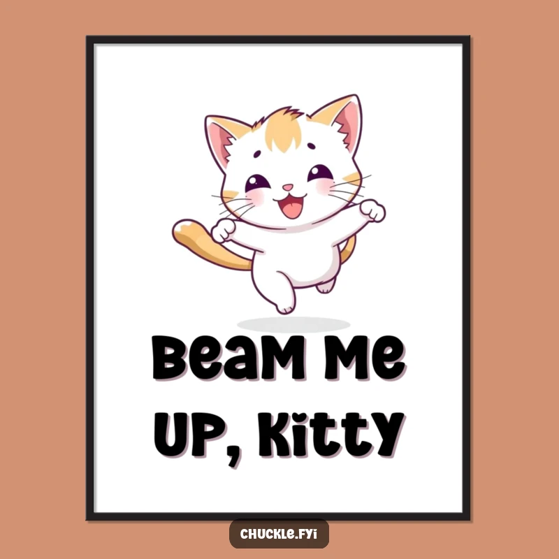 Funny Kitten Light Poster: Playful Art for a Joyful Space!