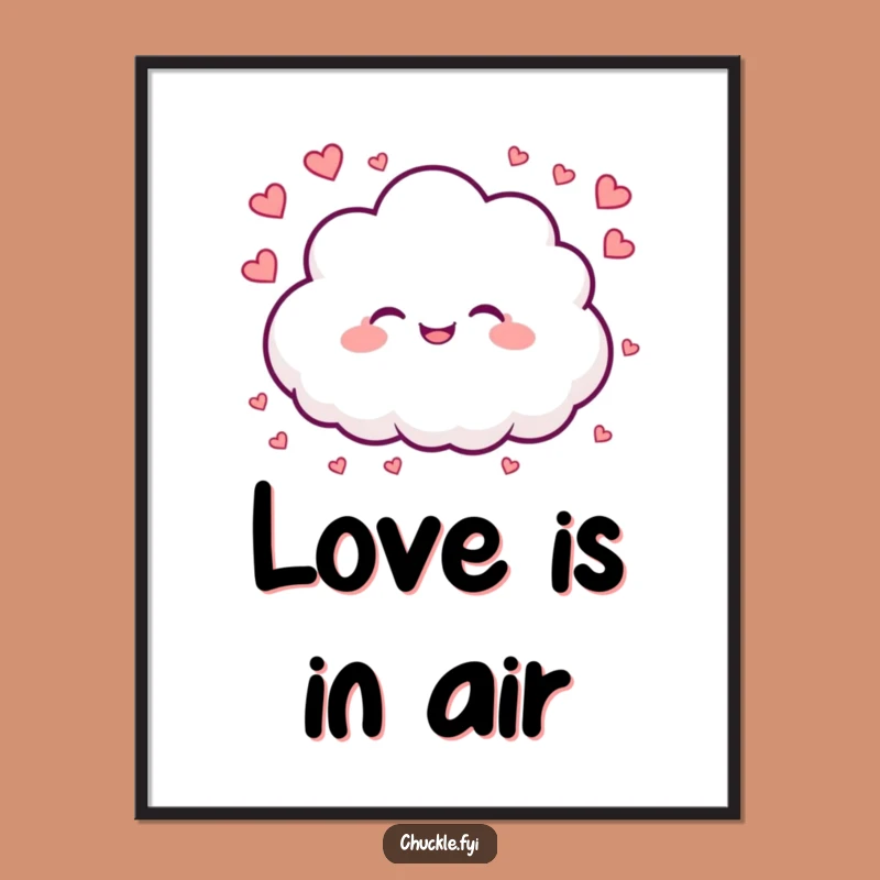 Funny Cloud Art: Raining Hearts Decor - A Romantic Gift for Walls