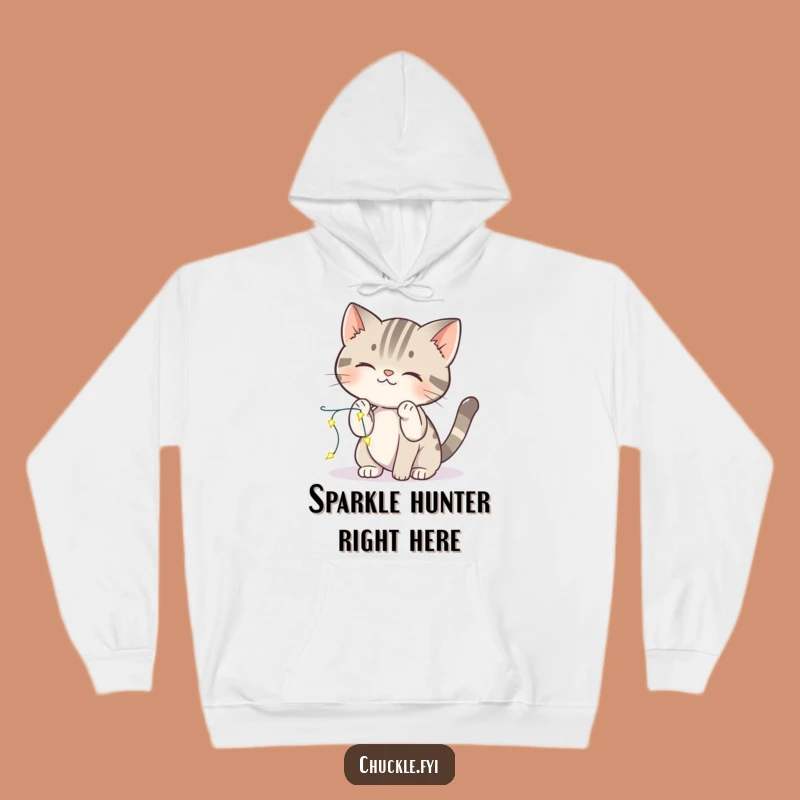 Cozy Funny Cat Lights Hoodie: Snuggle Up with Feline Charm