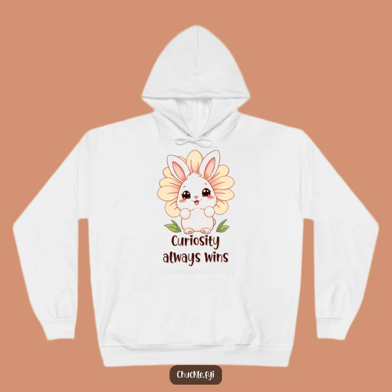 Funny Bunny Flower Hoodie: Cozy Up with Curious Charm!