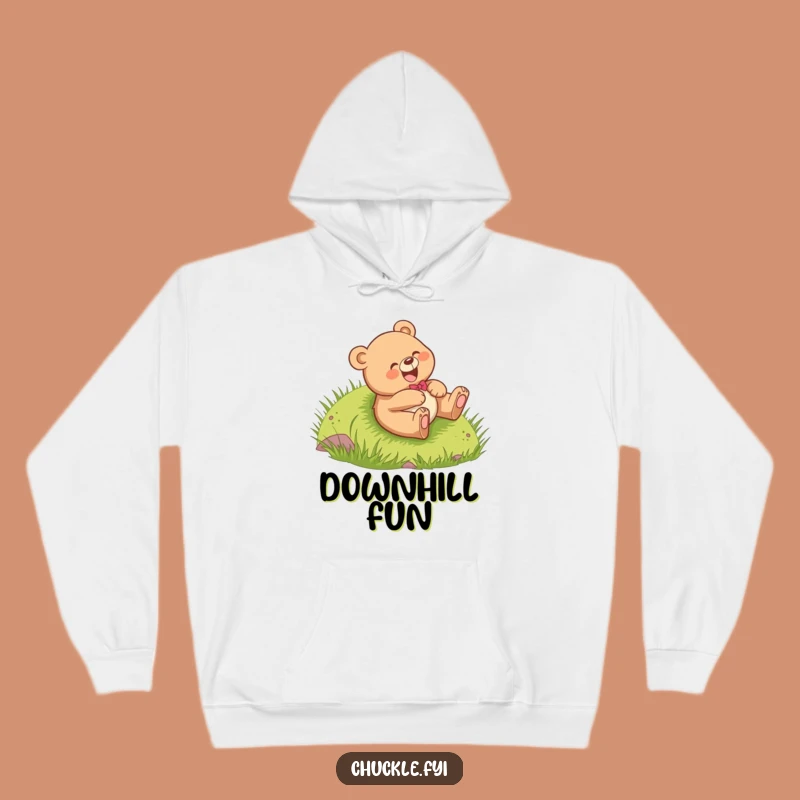 Funny Bear Cub Hoodie: Cozy Giggles, Hill Roll Comfort, Great Funny Gift