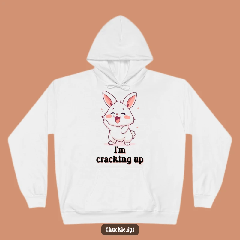 Funny Laughing Bunny Hoodie for Cozy Giggles