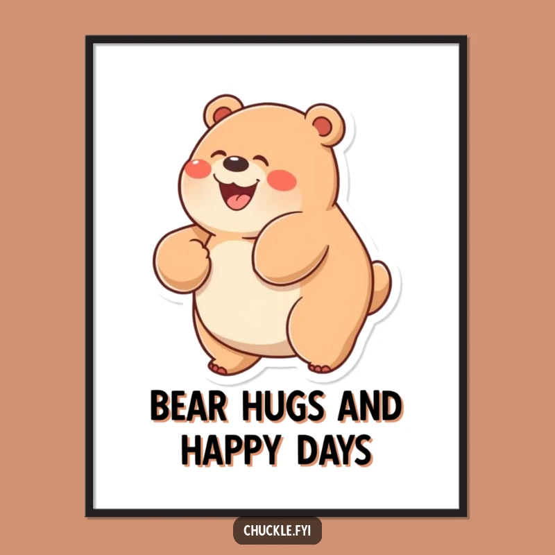 Free Printable Funny Wall Art: Glee Bear Decor, Hilarious Downloadable Art for Walls