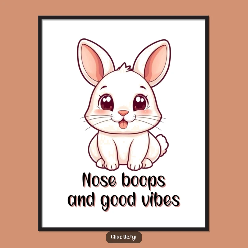 Free Printable Joyful Rabbit Wall Art - Cute Bopping Downloadable Decor